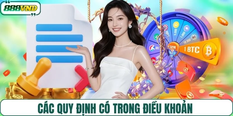 Các quy định có trong điều khoản