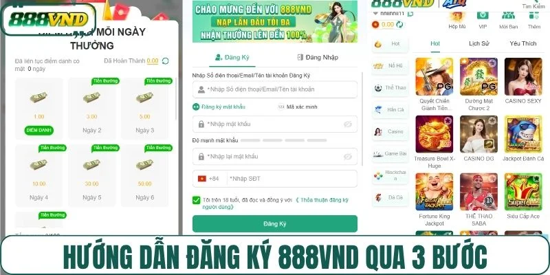 Hướng dẫn đăng ký 888VND qua 3 bước